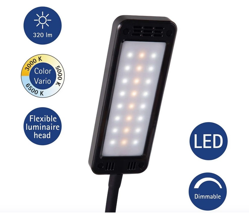 Lampa LED Maul pearly color vario stmívatelná - černá