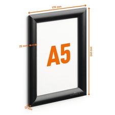 Rámeček hliníkový Durable A5 - černá