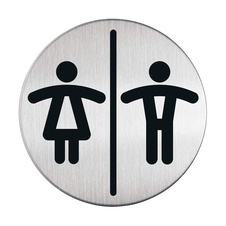 Piktrogram nerez Durable - WC Piktrogram nerez Durable - WC dámy a páni / Ø 83 mm