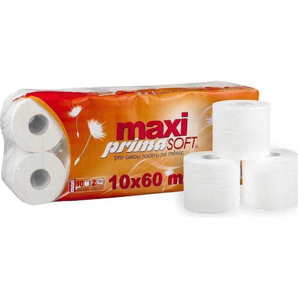 Toaletní papír PrimaSOFT MAXI - 2-vrstvý / 8 rolí