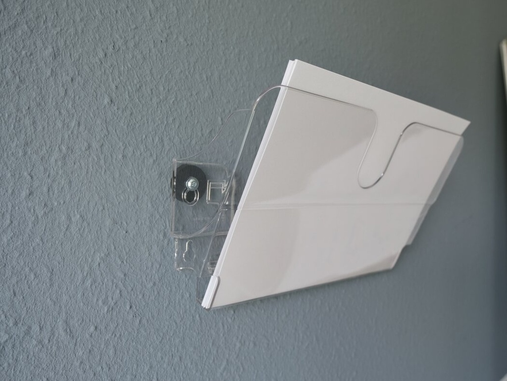 Držák na prospekty DURABLE magnetický - A4 čirý / na šířku