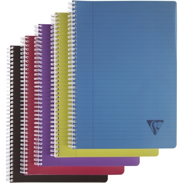 Blok kroužkový Clairefontaine Linicolor intesive A4 - linka / 90 listů / mix barev