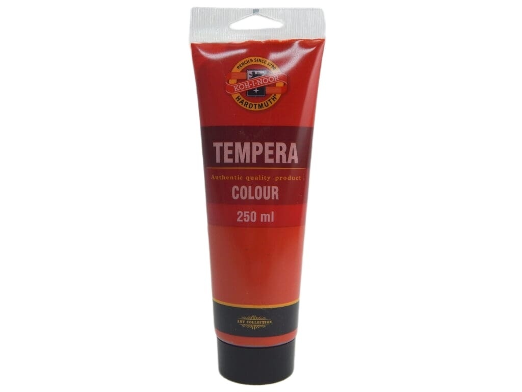 Temperová barva - červená světlá / tuba 250 ml