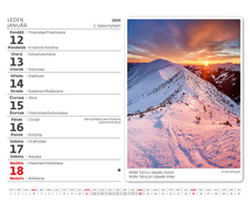 Kalendář stolní MINI České a slovenské hory / SM09
