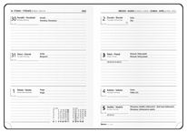 Diář LUXI - B6 / týdenní / modrá