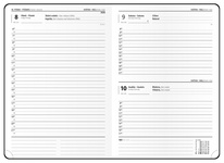 Diář LUXI - A5 / denní / bordó