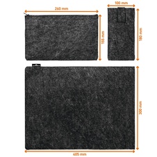 Obal na notebook vícedílný MultiBag Effect - antracitová / 16,4"