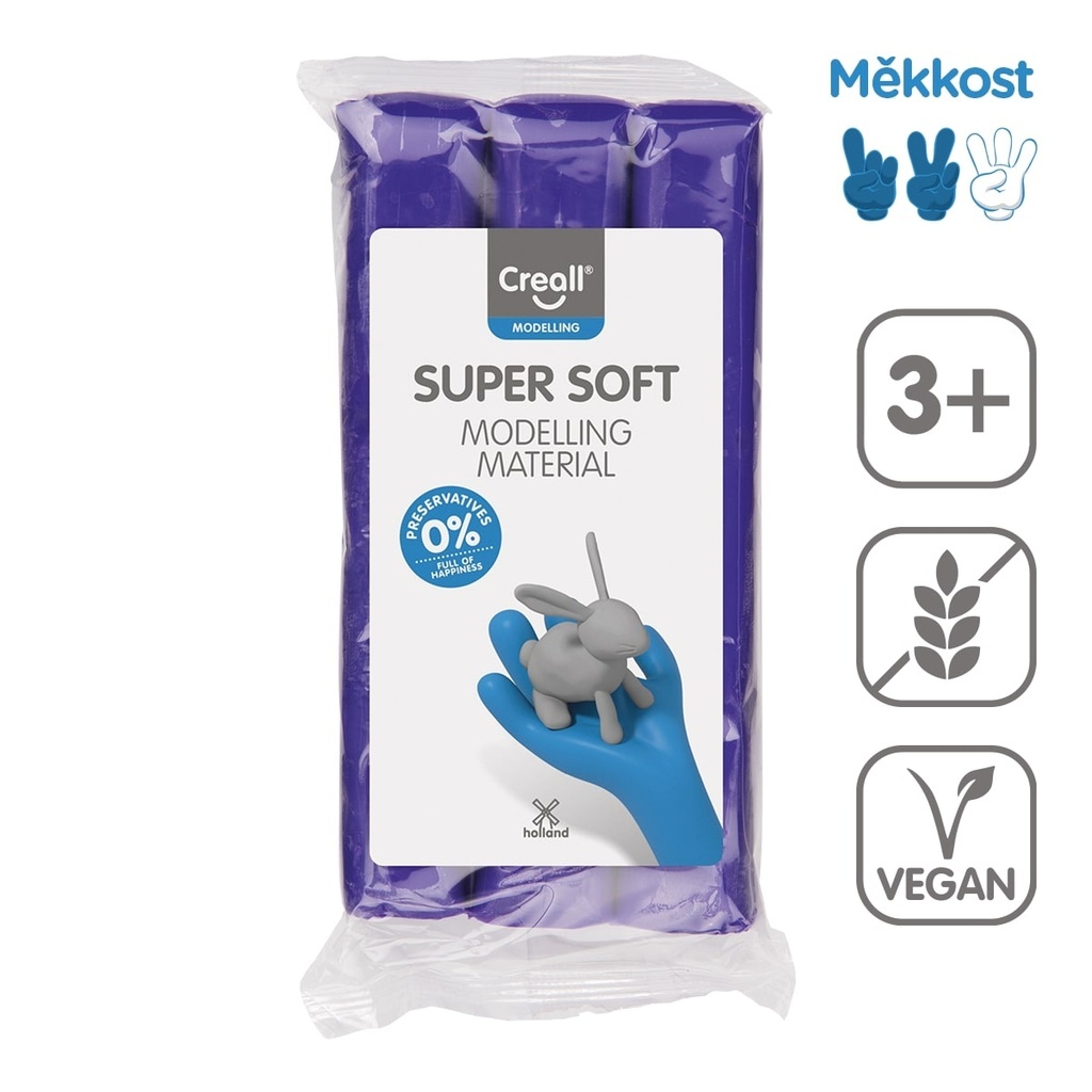 Modelovací hmota Creall Super soft - 500 g / fialová
