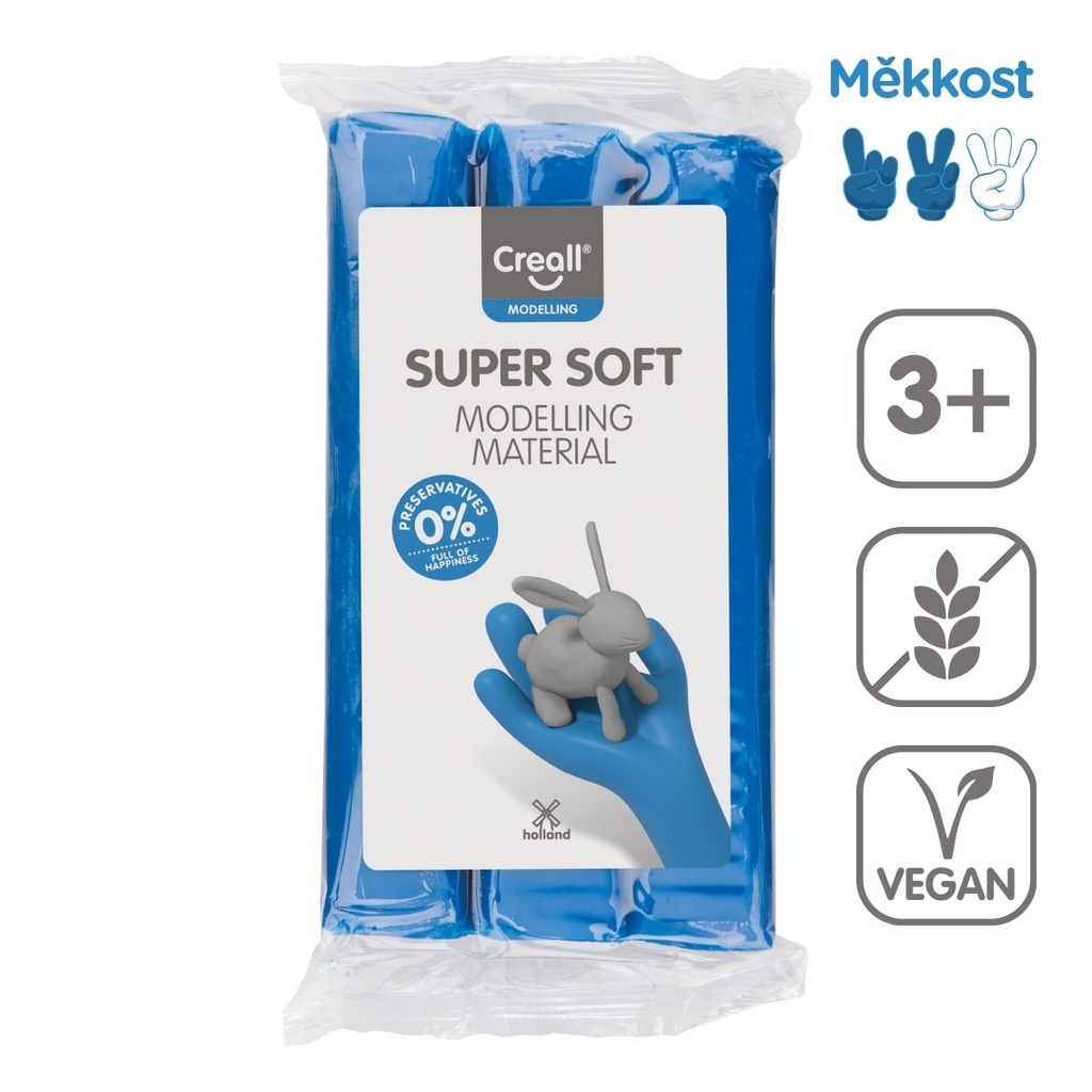 Modelovací hmota Creall Super soft - 500 g / modrá