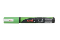 Popisovač křídový UNI Chalk Marker PWE-5M / fluo zelená