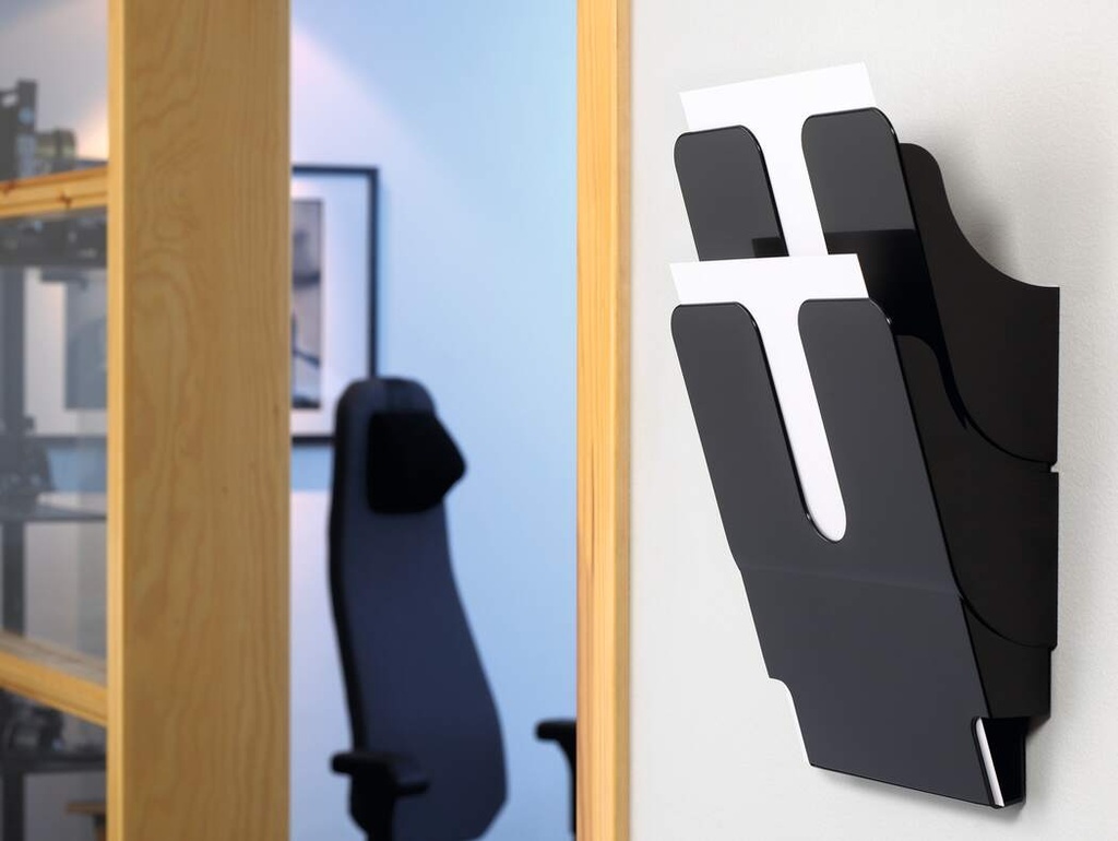 Držáky na prospekty Flexiplus - 2 / A4 / černý / na výšku