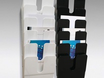 Držáky na prospekty Flexiplus - 6 / A4 / bílý / na výšku