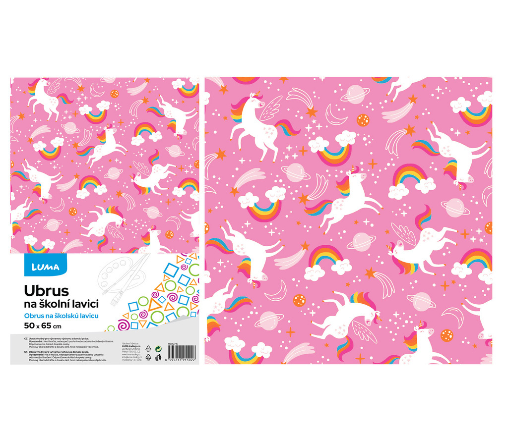 Ubrus na školní lavici - jednorožci