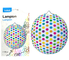 Lampion kulatý 25 cm - puntík