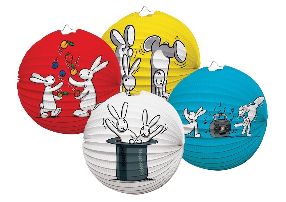 Lampiony kulaté 25 cm / mix Bob a Bobek