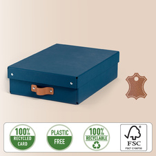 Úložný box Leitz Puro M nízký - modrá / 2 ks
