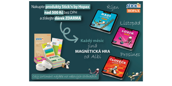 Samolepicí záložky Stick´n by Hopax - 12 x 50 mm / 9 x 50 lístků / neonové