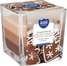 Vonná svíčka tříbarevná - Gingerbread
