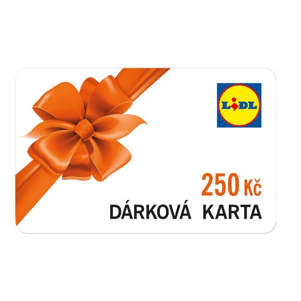 DÁREK karta LIDL v hodnotě 250,- Kč