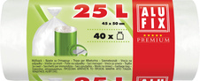 Pytle do koše Alufix Premium - 50x45cm / 25litrů / 10my / 40ks / bílá