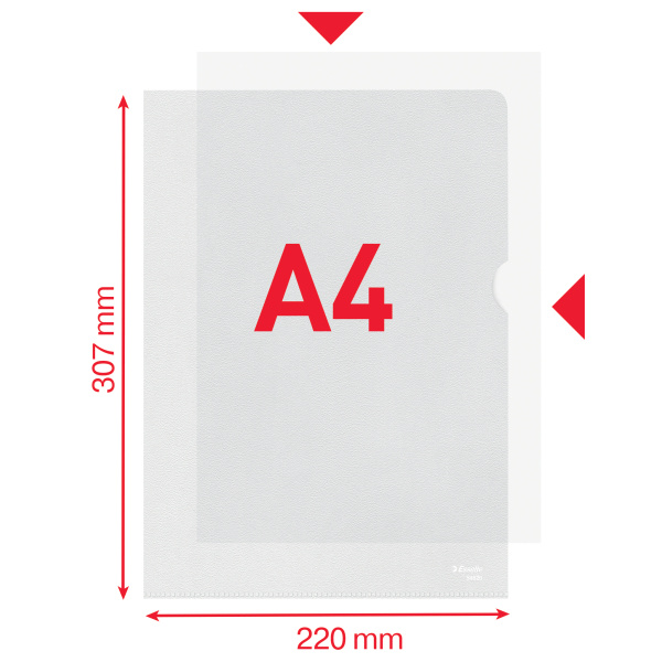 Zakládací obal tvar L - tvar L / A4 matný / 115 my / 10 ks