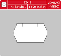 Etikety do etiketovacích kleští - 22 x 12 mm Contact / bílá