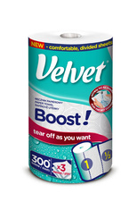 Utěrky papírové Velvet Boost - 150 útržků / třívrstvé