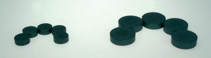 Magnety černé Durox - průměr 20 mm