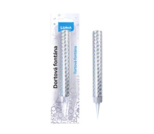 Fontána na dort - stříbrná / 12 cm