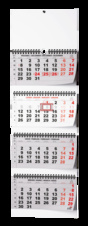 Kalendář nástěnný pracovní - čtyřměsíční skládaný / BNC6