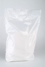 Taška odnosná s uchem 38 x 45 cm - bílá s průhmatem