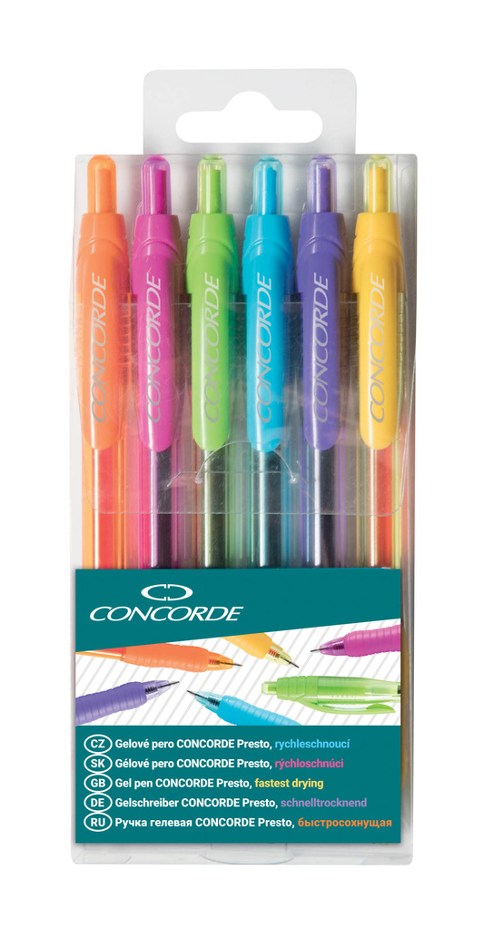 Gelové pero CONCORDE Presto - sada 6 ks