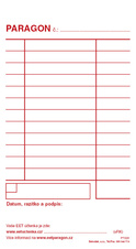 Paragon blok Baloušek 80 x 150 mm / nečíslovaný / 50 listů / NCR / PT005