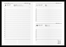 Diář VIVELA EXTRA - B6 / denní / káva