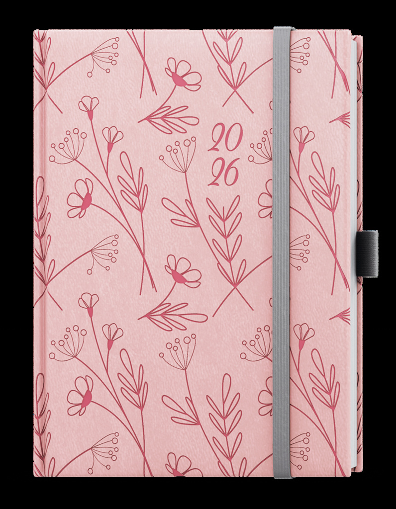 Diář VIVELA EXTRA - B6 / denní / kvítí