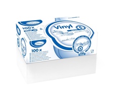 Ochranné rukavice vinylové - nepudrované / velikost S / 100 ks