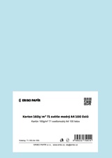 Barevný karton - A4 / 160 g / světle modrá