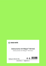 Barevný karton - A4 / 160 g / jarní zelená