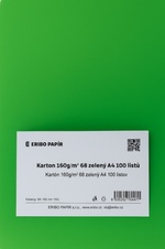 Barevný karton - A4 / 160 g / zelená