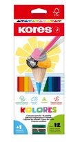 Pastelky Kores Kolores trojhranné / 12 barev