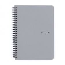 Blok kroužkový PASTELINi - A5 / linka / šedá