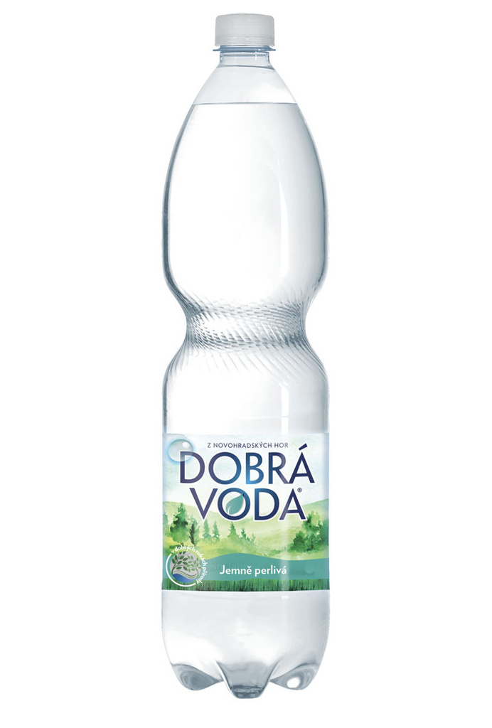Dobrá voda bez příchutě jemně perlivá 1,5 l