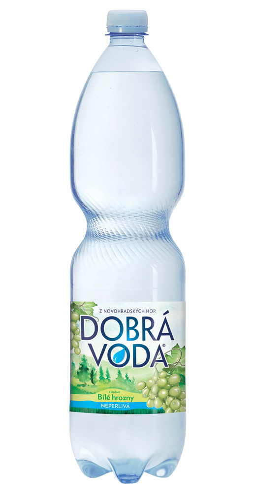 Dobrá voda minerální voda s příchutí - bílé hrozny / neperlivá / 1,5 l