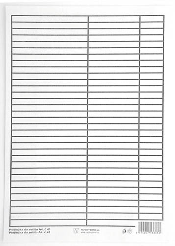 Podložka do sešitů A4 papírová - linka / linka