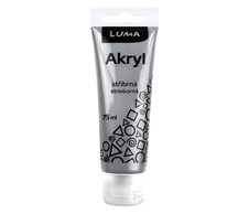 Akrylová barva LUMA - METAL / 75 ml / stříbrná