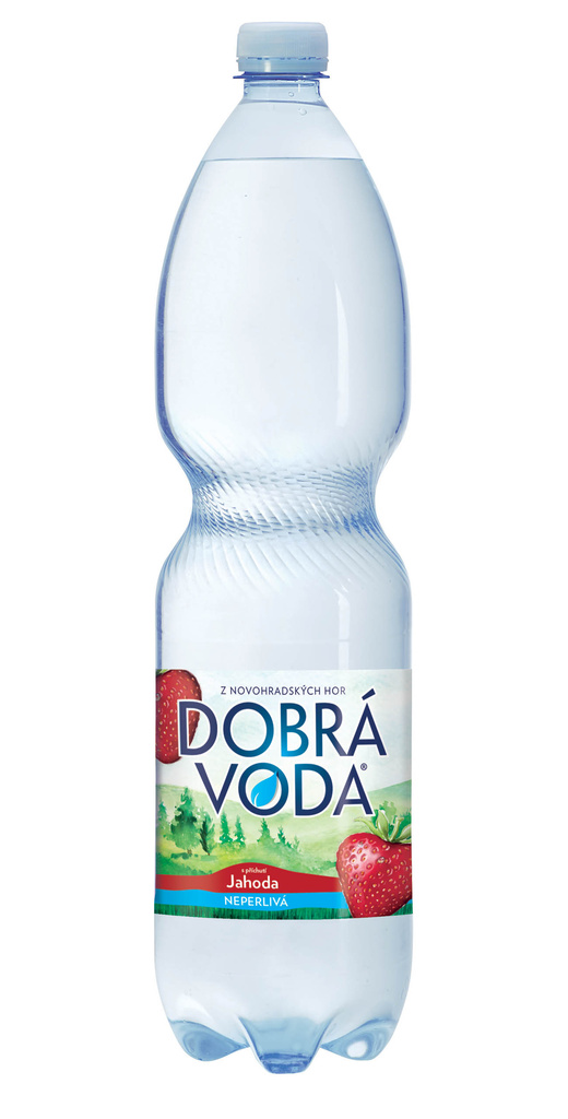 Dobrá voda s příchutí - jahoda / neperlivá / 1,5 l