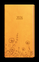 Diář VIVELLA s ražbou - týdenní kapesní / okrová / louka