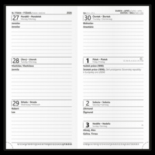 Diář VIVELLA s ražbou - týdenní kapesní / okrová / louka