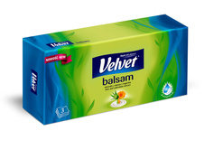 Kapesníčky papírové Velvet Balsam - třívrstvé / 70 ks