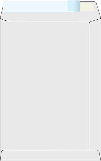 Obchodní tašky C4 samolepicí recyklované s krycí páskou - 250 ks